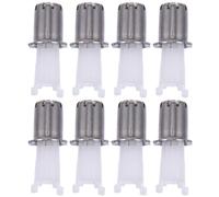 Tête de Tondeuse à Poils de Nez Électrique D202 en Acier Argentée | Lot de 8 Pièces, Pièce de Rechange pour Nez et Oreilles, Format Abs et Acier