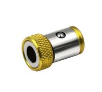 Tête de tournevis 6.35mm, anneau magnétique en alliage, perceuse électrique, pointe de perceuse à vis magnétique, adaptateur de bielle universel(Yellow)