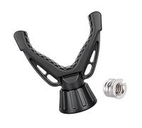 Tête de trépied à rotation horizontale à 360 degrés avec coussinet en caoutchouc souple et adaptateur écrou 3/8 à 1/4 pour équipement sécurisé