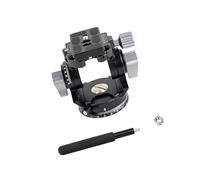 Tête de trépied complète - Rotation - Large inclinaison - Fluide d'amortissement hydrostatique - 5 kg - Poids de charge contre la poignée antidérapante du trépied