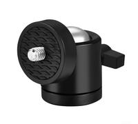 Tête de trépied en alliage d'aluminium charge 1,5 kg C (6 mm) | Supporte jusqu'à 1,5 kg de charge, construction en métal, base en caoutchouc antidérapant, mouvement de poêle lisse