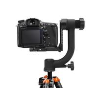 Tête de trépied panoramique à cardan rotative à 360° - Inclinaison pivotante avec plaque de changement rapide et niveau à bulle, capacité de charge de 20 kg pour appareil photo reflex numérique