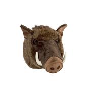 Tête de trophée sanglier LivingActive 45 cm - décoration murale en peluche