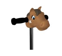 Tête de trottinette poney marron TU