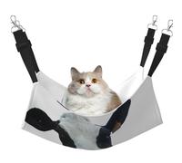 Tête de Vache drôle d'animal Noir et Blanc,Hamac Suspendu pour Chat, lit Suspendu Doux Double Face pour Petits Chiens,L
