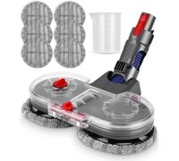 Tête de Vadrouille Electrique pour Dyson V11 V10 V8 V7 V15 Aspirateur | Accessoire de Brosse de Sol pour Parquet Sols Durs,avec Réservoir d'eau Amovible et 6 Vadrouille Lavable