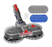 Tête de Vadrouille Electrique pour Dyson V7 / V8 / V10 / V11 / V15 Aspirateur, Vadrouille pour dyson Sol électrique avec Réservoir d'eau Amovible, 10 Vadrouille Lavable+150ml Réservoir d'eau Amovible