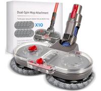 Tête de Vadrouille Électrique pour Dyson V7/V8/V10/V11/V15 | Serpillière avec Réservoir d'eau Amovible et 10 Lingettes Lavables | Compatible Aspirateur Dyson
