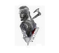 tête de Viking autocollant adhésif sticker logo 742 - Taille : 25 cm