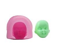 Tête de , visage de bébé, tête humaine, moules à fondant en silicone - Outils de décoration de gâteau - Ustensiles de pâtisserie - Moule en argile fait à la main - Moule à pâtisserie pour