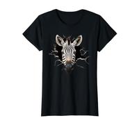 Tête de zèbre éclatant à Travers Un Mur fissuré T-Shirt Graphique avec Valeur