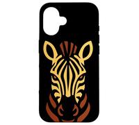 Tête de zèbre Illustration Safari Animal Coque pour iPhone 16