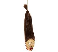Tête De Zombie Coupée Avec Perruque Brune