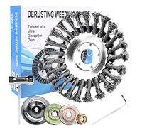 Tete Debroussailleuse, Brosse Debroussailleuse avec Alésage de 25,4 mm Brosse à Désherber en Fil d'acier Massif Ronde Professionnelle pour Désherbage Efficace