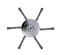 Tête Débroussailleuse Universelle 6 Pouces en Fil Acier pour Coupe-Bordure, Remplacement de Lame Coupe-Herbe, Tête de Coupe Métal pour Désherbage Jardin sans Outil (A)