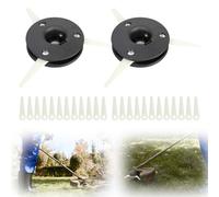 Tete Debroussailleuse Universelle, M8 x1,25/M10 x1,25/M10 x2,25 Tête Lames Dentelées Tête de Débroussailleuse pour Coupe-Bordures Dresse-Bordures Nylon Aluminium (2 x M8 x1,25)