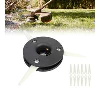 Tete Debroussailleuse Universelle M8 x1,25/M10 x1,25/M10 x2,25 Tête Lames Dentelées, Tête Débroussailleuse pour Coupe-Bordures, Dresse-Bordures, Nylon, Aluminium (M8 x1,25)