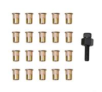 Tête d'écrou de rivet et 20 écrous galvanisés pour M3 M5 M6 M8 M10 pour outils de rivetage à la main Kit de réparation complet avec pointe de mandrin (M10 20 pièces)