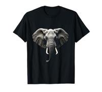 Tête d'éléphant Animal Sauvage Afrique Inde Art T-Shirt