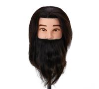 Tête d'entraînement à la barbe Gabbiano WZ4 pour la coiffure, cheveux naturels,