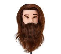 Tête d'entraînement à la barbe Gabbiano WZ4 pour la coiffure, cheveux naturels,