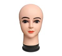 ＡＷＨＡＯ Tête D'entraînement de Tête de Mannequin Chauve Femme pour Perruques Faisant