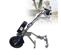 TêTe D'EntraîNement éLectrique pour Fauteuil Roulant 500W, Commande 3 Vitesses avec Batterie Amovible Fixation Moteur Pliable & LéGèRe Dispositifs Traction pour Fauteuil Roulant 20-26mm,E