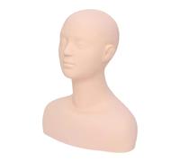 Tête d'entraînement en cosmétologie avec base sans bascule, caractéristiques réalistes pour le maquillage, la coiffure et les techniques de massage, mannequin d'école de beauté en PVC