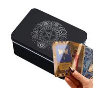 Tête des Cartes de Tarot, cardons de Tarot - Iron Tarot Organisation de la caissière | Organisateur de Tarot Portable, étui de Protection pour Les Cartes de Jeux