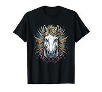Tête d'étalon Sauvage colorée - Énergie majestueuse T-Shirt