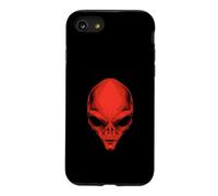 Tête d'extraterrestre Rouge - Drôle de démon Diable Satan Coque pour iPhone SE (2020) / 7/8