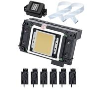 Tête d'impression de rechange XP600 pour imprimante Epson XP600 XP601 XP510 UV et DTF, jet d'encre de haute précision avec 2 câbles plats flexibles à 29 broches, 6 amortisseurs d'encre 4 mm x 3 mm, 1