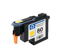 Tête d'impression HP80 Plus C4820A C4821A C4822A C4823A - Accessoires for Imprimantes - Compatible avec HP 80 - Compatible avec HP Designjet 1050 1055 1055cm 1050c(1PCS Yellow)