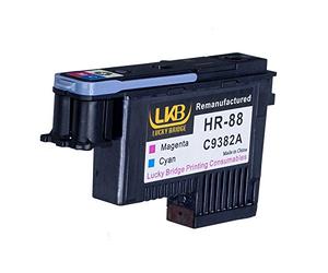 Tête d'impression Lucky Bridge HP88 - 1 pièce - C9382A - Magenta et cyan - Remanufacturée - Compatible avec les imprimantes HP Officejet Pro K5400, K550, K8600, L7480, L7590, L7680, L7780