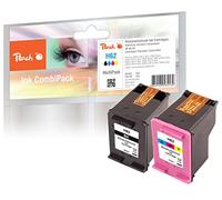 Peach Multi Pack H62 - Pack de 2 - noir, couleur (cyan, magenta, jaune) - compatible - remanufacturé - cartouche d'encre (alternative pour : HP 62) - pour HP ENVY 55XX, 56XX, 76XX; Officejet 200, 250,
