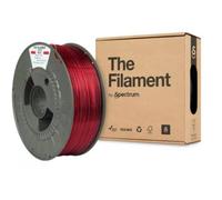 Tete d'impression Spectrum Le Filament 3D, PETG, 1,75 mm, 1 000 g, TF-24028, rouge transparent