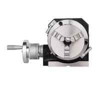 Tête D'indexation Universelle À Mandrin À Trois Mors, Adaptée Aux Broches de Fraiseuses CNC de 4/6/8/10/12/14 Pouces, Pouvant Être Utilisée Horizontalement ou Verticalement(4in-80mm)