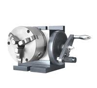 Tête D'indexation Universelle for Fraiseuse CNC Avec Contre-pointe et Plaque D'indexation, Type À Double Usage Vertical/horizontal, Rapport de Réduction 1:40(8in/200mm)