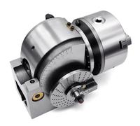 Tête D'indexation Universelle for Fraiseuse de Précision À Mandrin À 3 Mors, Table Rotative for Utilisation Verticale/horizontale, Plateau Tournant -10-90°(4in/100mm)