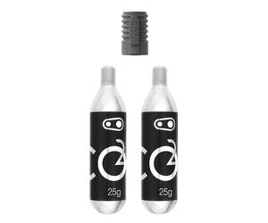 Tête D'Inflation Crank Brothers Klic CO2 + 2 Cartouches Filetées - 25G