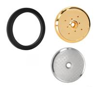 Tête d'infusion en acier inoxydable avec écran de distribution d'eau et joint d'étanchéité pour machines à café Nuova Appia Finition dorée Kit complet de remplacement (C)