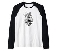 Tête d'ours - Ours en colère - Ours avec Une Couronne - Roi des Ours Manche Raglan