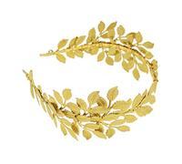 -tête en feuille d'or avec feuille de déesse romaine grecque pour mariée