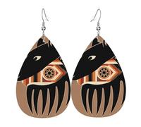 Tête Et Griffe D'Ours Amérindien Femme Boucles D'Oreilles Pendantes Longues Boucles D'Oreilles Grand Boucle D'Oreille Crochet Pour Multiple Piercings Mariage Fête