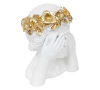 Tête Femme Déco "Wild Romance" 22cm Blanc