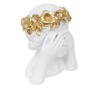 Atmosphera Tête femme déco Wild Romance résine 22 cm Blanc