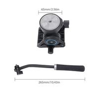 Tête Fluide Vidéo Hydraulique, Support Trépied 65mm, Charge Max 5kg, Inclinaison - 70° à 90° - Libération Rapide, Rotation Fluide, Compatible DSLR et Caméscopes