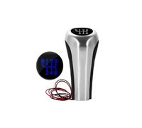 TêTe Levier Vitesse Pour BMW E46 E90 E91 E92 E36 E82 E87 E88 F30 Pour X1 Pour X3 Pour X5 À LED 5/6 Vitesses Rétroéclairage Levier Changement Vitesse Manuel Handball Pommeau Vitesse Manette(Silver Blue