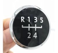 TêTe Levier Vitesse pour VW Transporter T5 T5.1 GP 2003-2011 Noir/Argent Pommeau De Levier De Vitesse Emblème Capuchon Couvre Badge Levier Vitesse Pommeau Vitesse Manette(Black 5 Speed)
