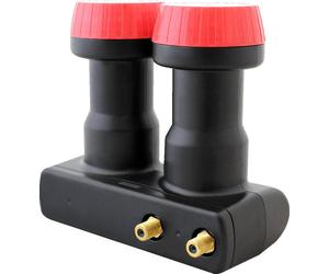 Tête LNB twin monobloc MegaSat Diavolo Nombre d'abonnés : 2 contacts de connexion dorés, résistant aux intempéries